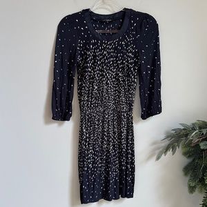 Miss Selfridge Navy Blue Heart Print Dress